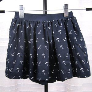 Little Girls' Navy Ralph Lauren Anchor Print Skirt - 4